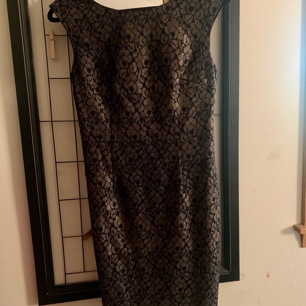 Adorable semi formal black with gold patterns